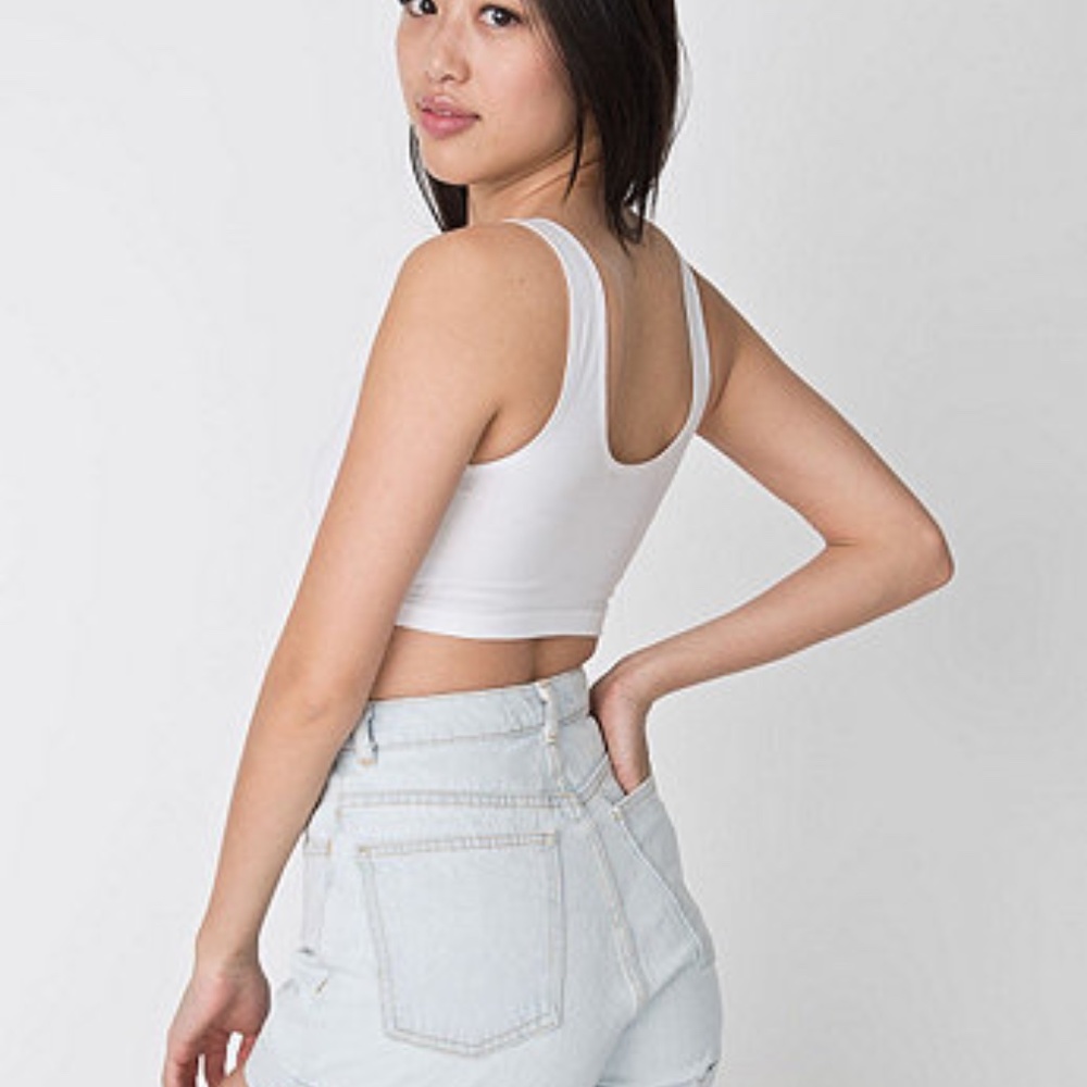American Apparel Light Wash Jean Short